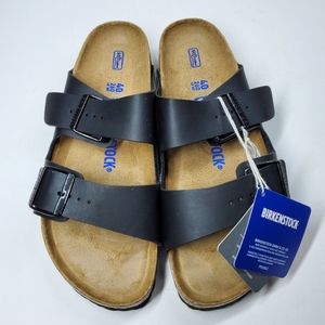 New Birkenstock Arizona Black SFB Sandals